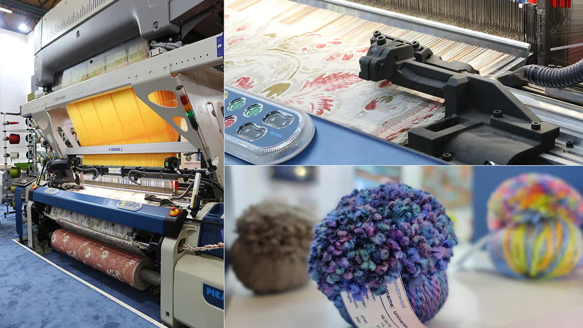 AEQCT  The new Vandewiele RCE2+ digital carpet weaving machine at ITMA 2019