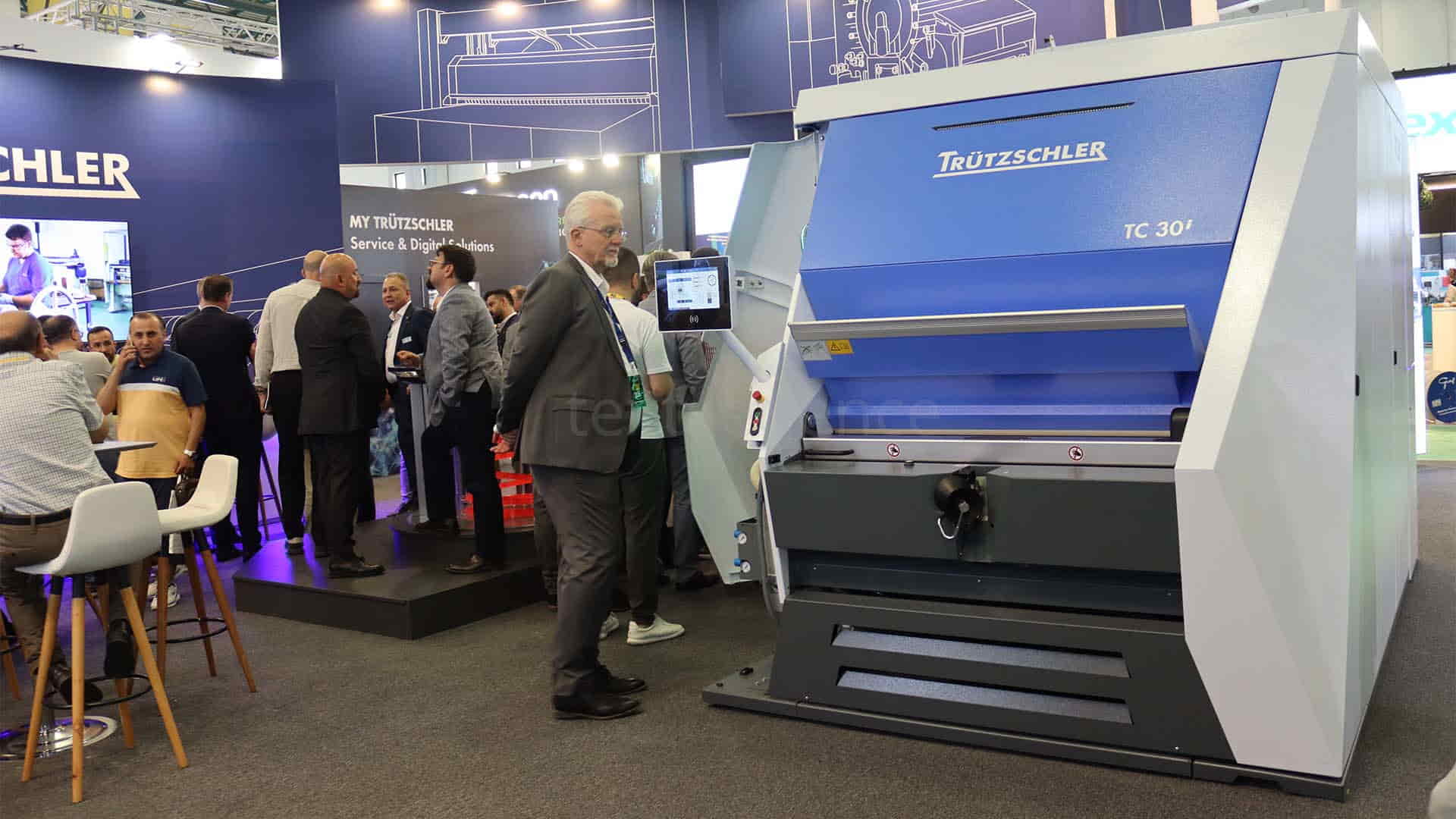 Trützschler Spinning highlighted its next-generation card TC 30i, which achieves top quality from any raw material thanks to its enlarged cylinder diameter and higher number of active flats Image Source: Textilegence